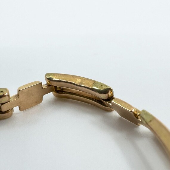 Vintage 9ct Rose Gold Rectangular Link Bracelet 7… - image 14