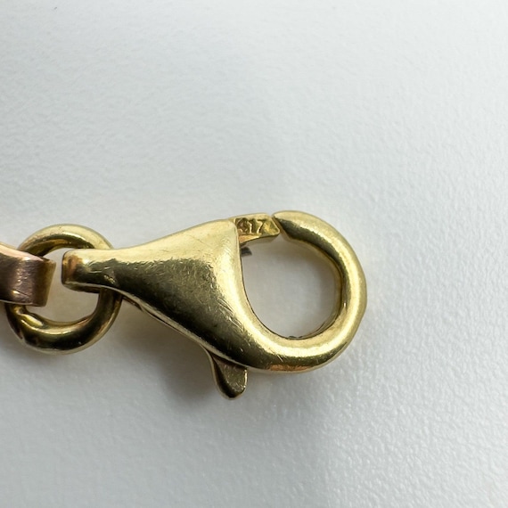 Vintage 9ct Rose Gold Rectangular Link Bracelet 7… - image 4