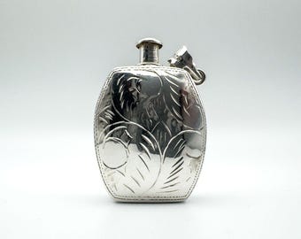 Sterling Silver Perfume Bottle Pendant | Vintage Chunky 1994 London Hallmarked