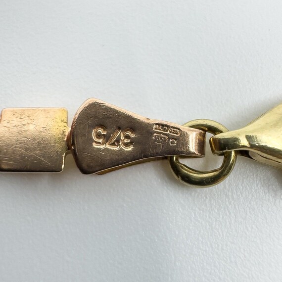 Vintage 9ct Rose Gold Rectangular Link Bracelet 7… - image 7