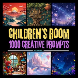 Children's Room Art Prompts | 1000+ AI Design Ideas (Digital Download)