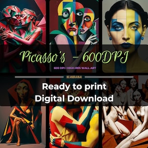 Pablo Picasso 100+ Digital Art Images (600 DPI) | High-Resolution Wall Art | Instant Download