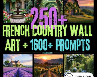 French Country Decor | Countryside Landscape Wall Art | French Country Art Print | French Farmhouse Digital Art Print