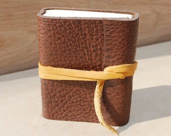 Water buffalo Journal 6 x 5 " with tie  - great for dreams, travel stories and sketching (small, pocket sized)
