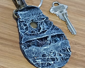 Leather Key Ring - corpsed mummy or mark your luggage in style