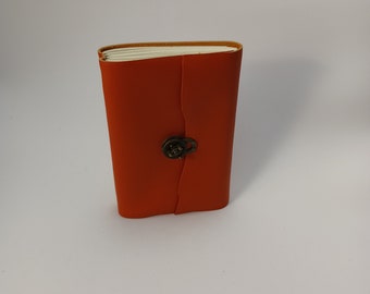 Orange  9 x 6 " Journal Sketchbook with turn latch - 80 lb paper ph neutral