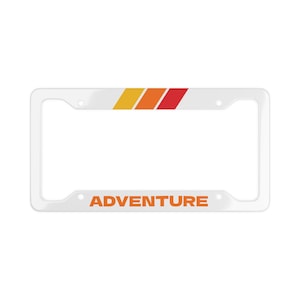Copy of License Plate Frame, Vintage TRD-Toyota Racing Development colors, Adventure, Orange Lettering