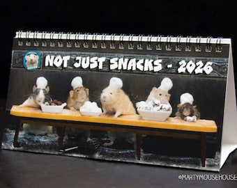 Calendario de escritorio para ratas mascota 2026: ¡No solo bocadillos!