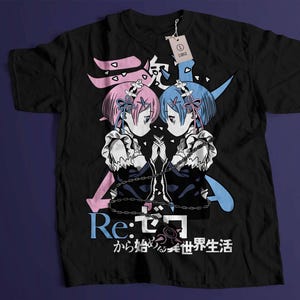 Re:Zero Shirt, Re Zero T-shirt, Emilia, Ram, Subaru, Japanese, Manga, Anime Tee, Waifu, Kawaii, Streetwear, Unisex 05