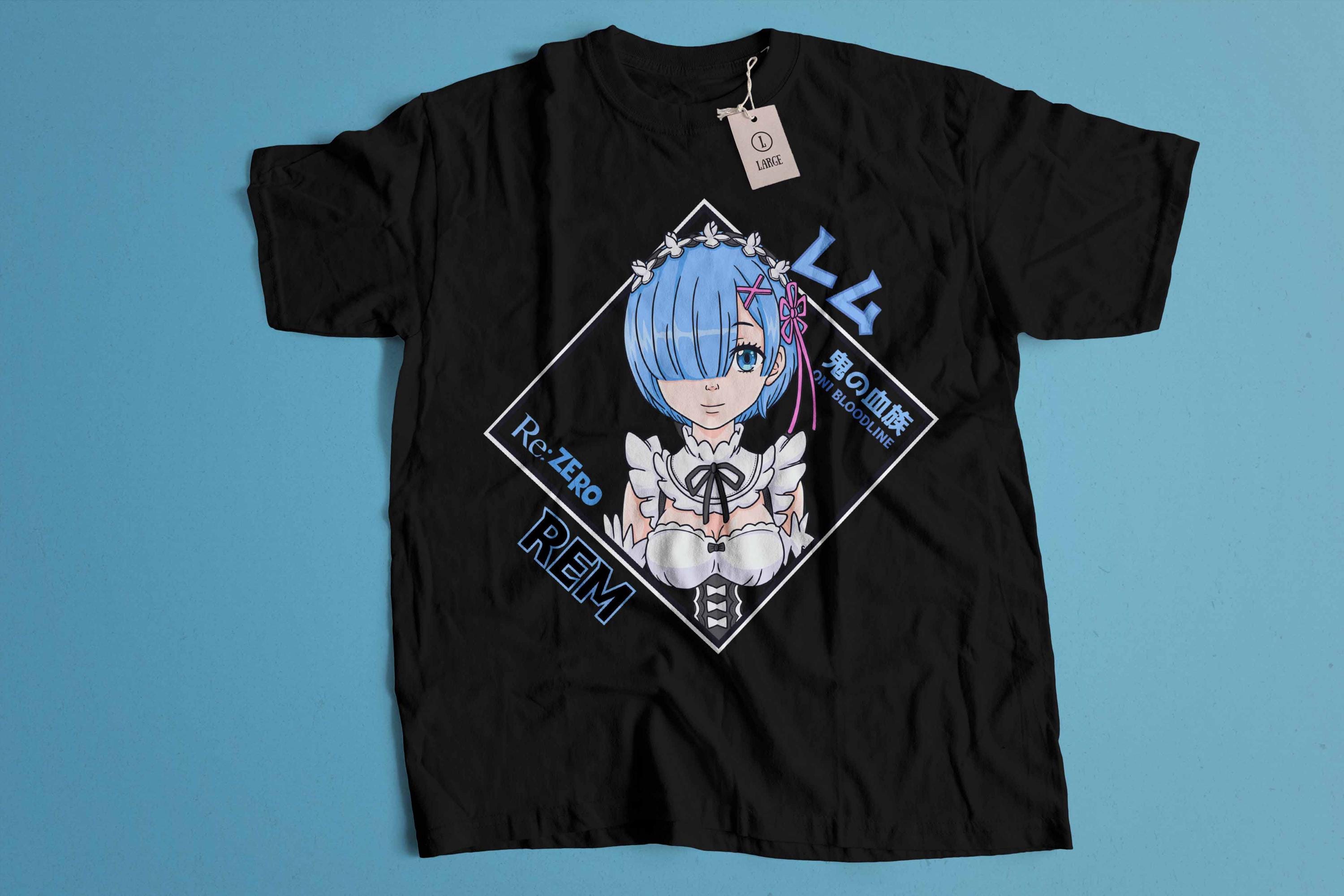 Re:zero Shirt, Re Zero T-shirt, Emilia, Ram, Subaru, Japanese