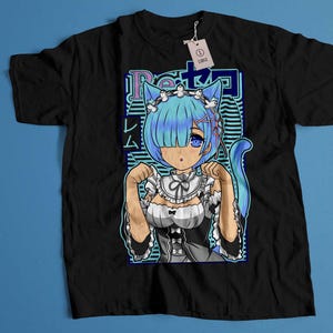 Re:Zero Shirt, Re Zero T-shirt, Emilia, Ram, Subaru, Japanese, Manga, Anime Tee, Waifu, Kawaii, Streetwear, Unisex 06