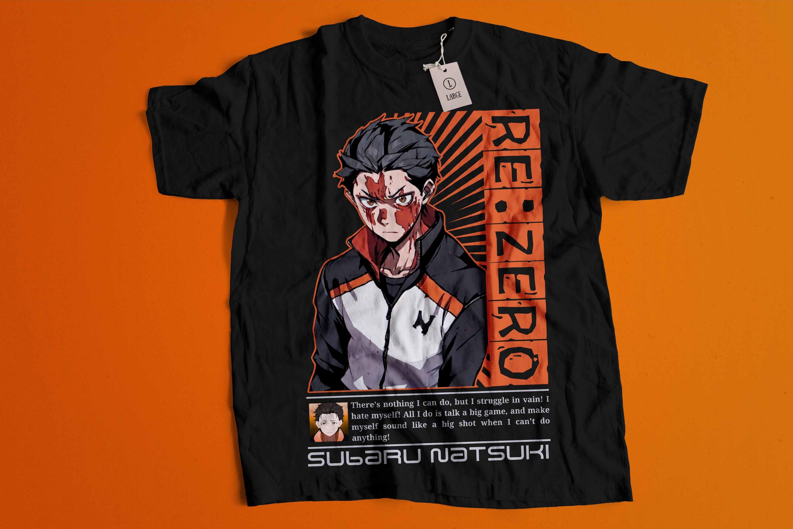 Re:Zero Shirt, Re Zero T-shirt, Emilia, Ram, Subaru, Japanese, Manga, Anime Tee, Waifu, Kawaii, Streetwear, Unisex 04