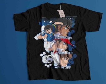 Legendary Soccer Heroes Unisex T-shirt Japanese Anime Manga Style, Classic Sports Action, Otaku Apparel, 80s Retro Vibes, Japan Inspired 01