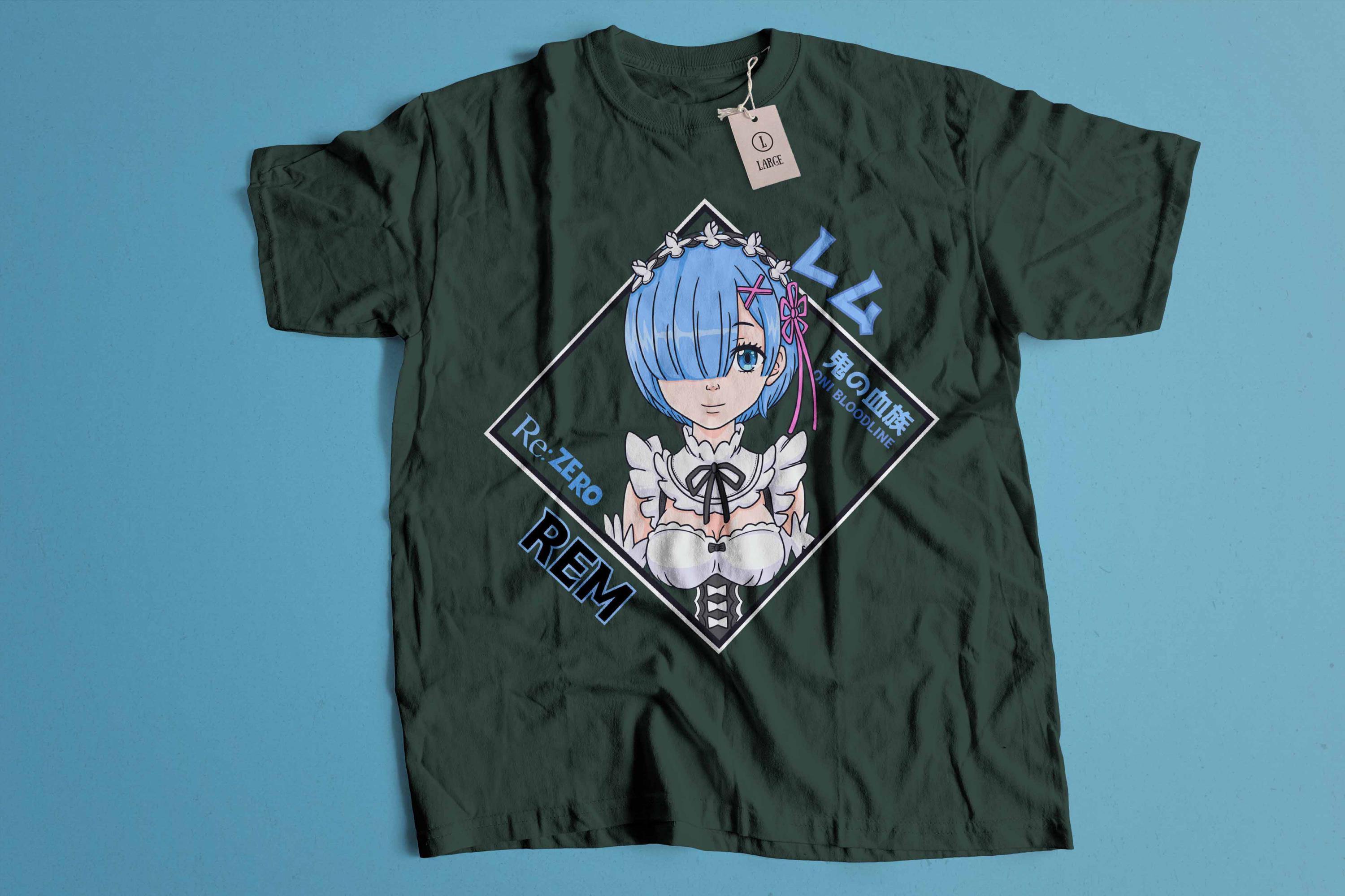 Re:zero Shirt, Re Zero T-shirt, Emilia, Ram, Subaru, Japanese