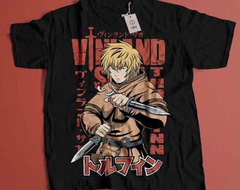 Koszulka unisex Thorfinn Son of Thors Anime, koszula Manga Viking Saga