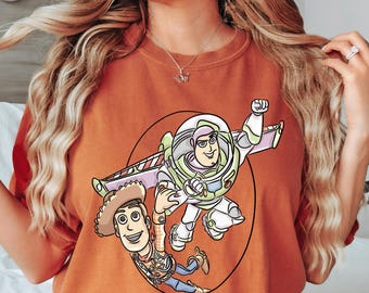 Toy Story 1995 Retro Disney Shirt, Woody Buzz Lightyear Rex Graphic Top, Pixar Fan Shirt, Disneyland Trip Outfit, Disney Family Vacation Tee