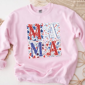 Classy Mama Sweatshirt, Floral Mama Sweater, Cute Mama Shirt, Mom Jumper, Women's Flower Mama Apparel, Fun Pregnancy Reveal Gift for New Mom