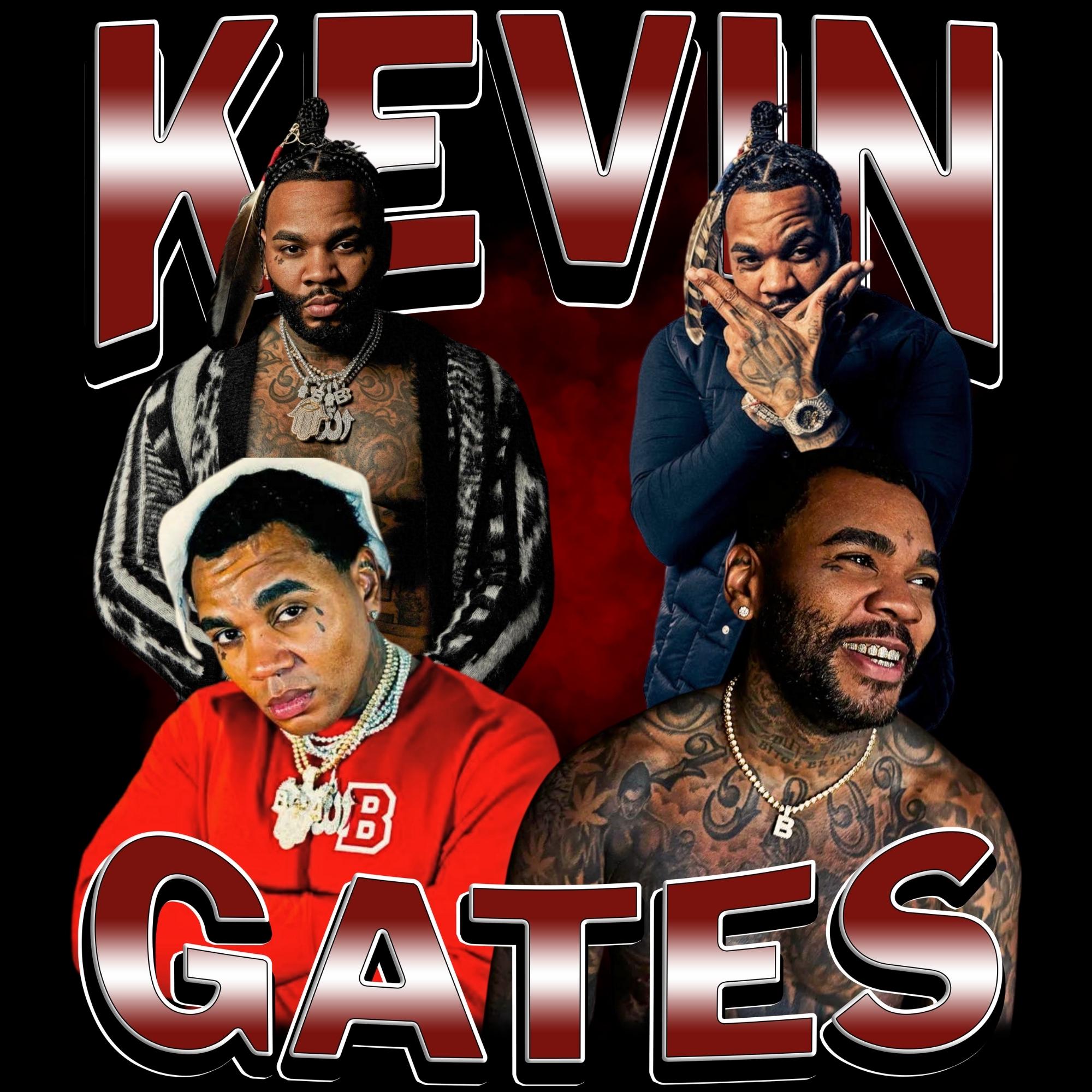 KEVIN GATES T Shirt Design. PNG Digital 4500x5100 px. Rapper, Hiphop, Retro, 90s Vintage, Bootleg Tee. Instant Download And Ready To Print.