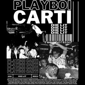 PLAYBOI CARTI T-Shirt Design. PNG Digital 4500x5100 px. Rapper, HipHop Retro, 90er Vintage, Bootleg Tee. Sofortiger Download und fertig zum Drucken.