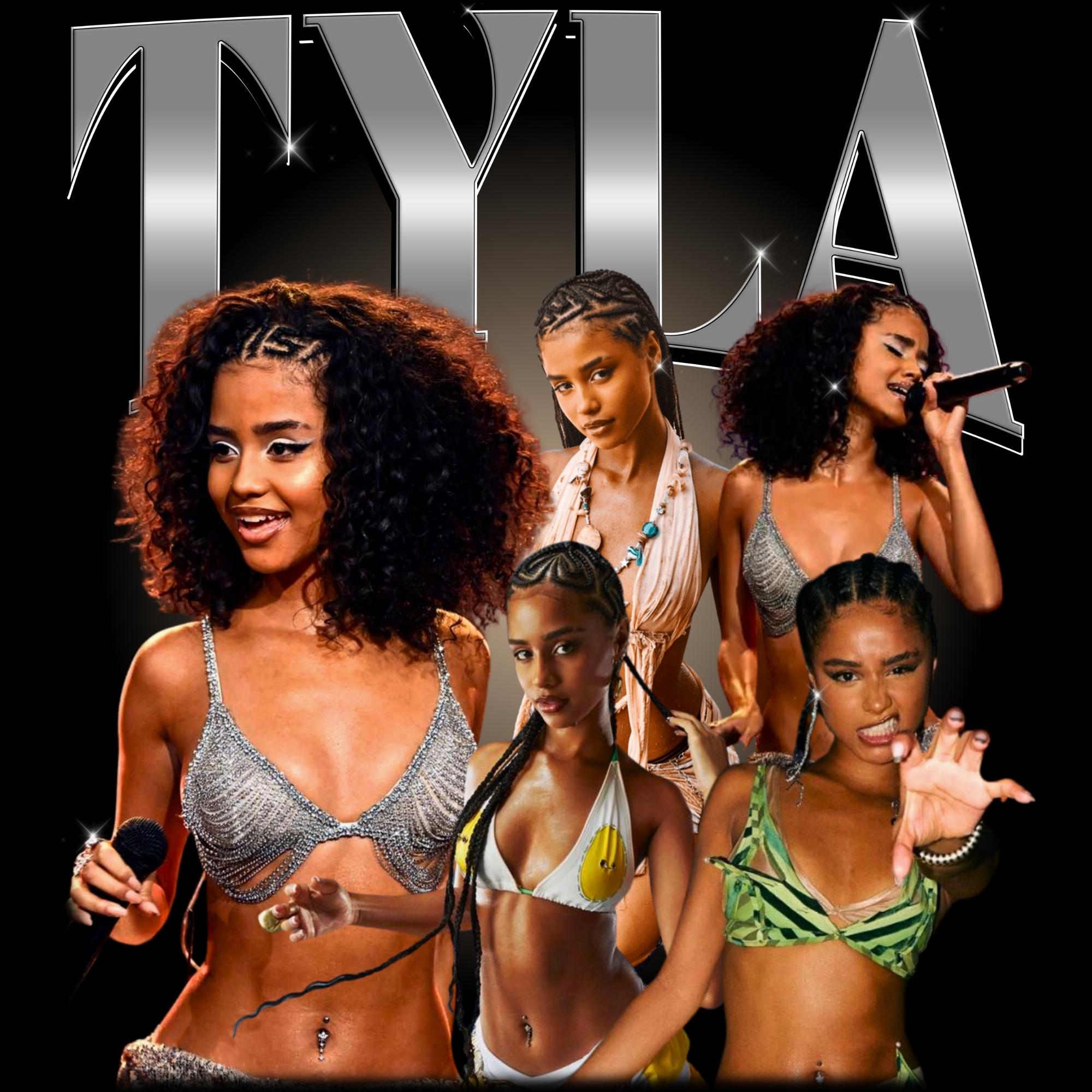 TYLA T Shirt Design. PNG Digital 4500x5100 Px. Pop, R&B, Rapper Hiphop