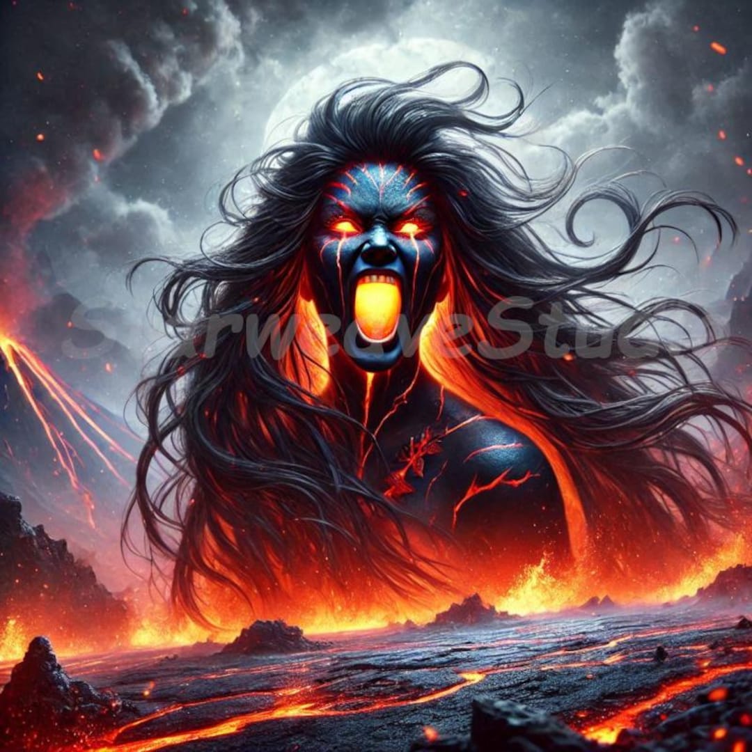 Pele, Hawaiian Goddess of Volcanoes Downloadable Wallpaper Digital ...