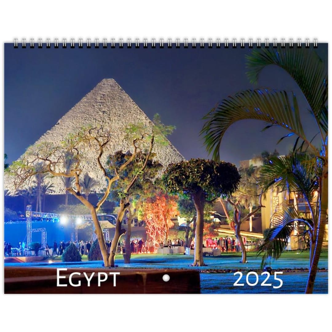 Egypt 2025 Wall Calendar - 11"x8.5" Closed, 11"x17" Open Double Page