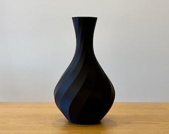 Contemporary Carbon Fibre Spiral Vase