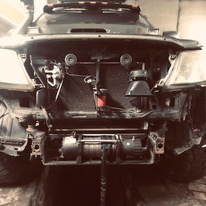 TOYOTA HILUX (2005-2015) winch mount bracket desing files , winch table dxffiles , offroad desing,Mounted Winch,Car Trailer Winch,CNC cut