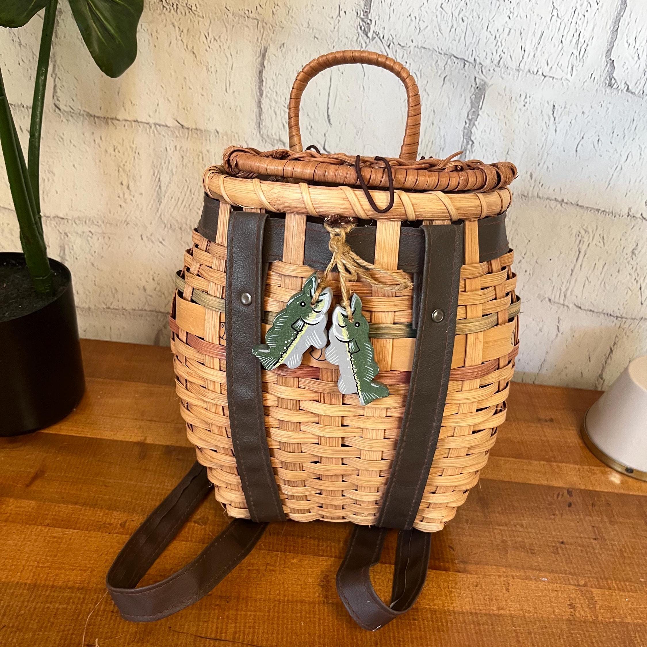 PANIER DE PIQUE-NIQUE En Osier Rangement Rotin Valise Imitation Tissé