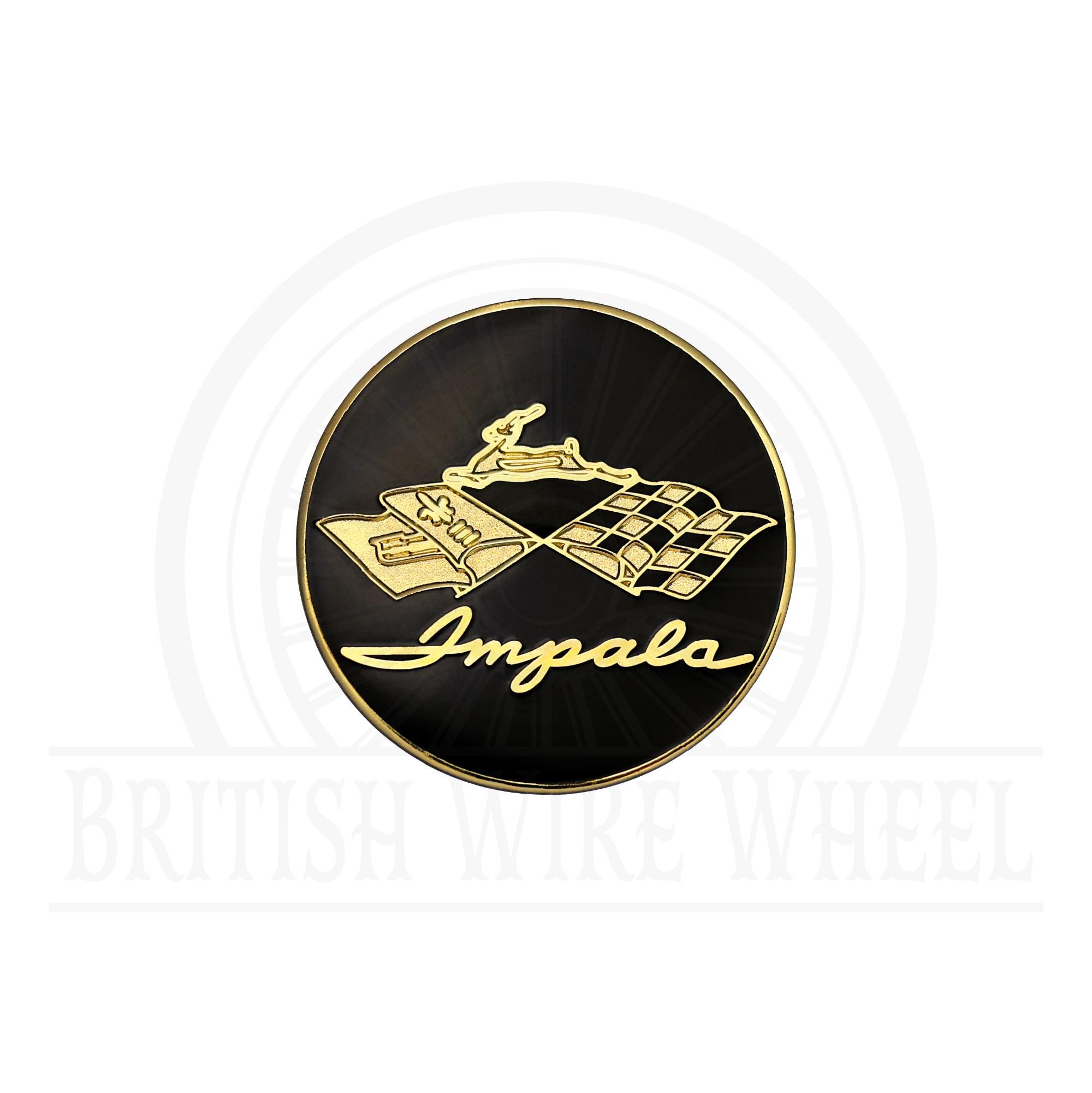 Impala ゴールド＆ブラック メタルワイヤーホイールチップエンブレム 