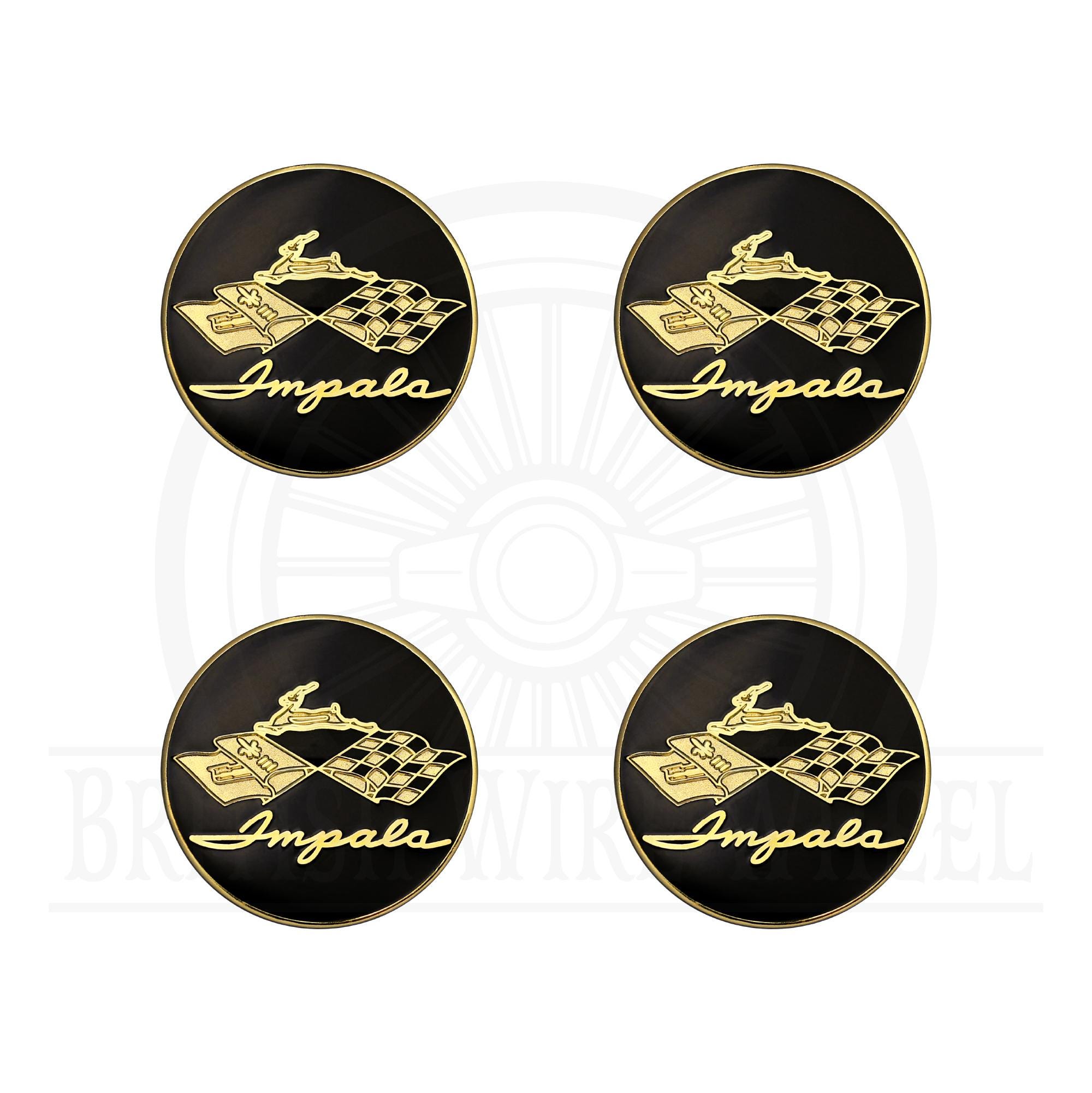 Impala ゴールド＆ブラック メタルワイヤーホイールチップエンブレム 