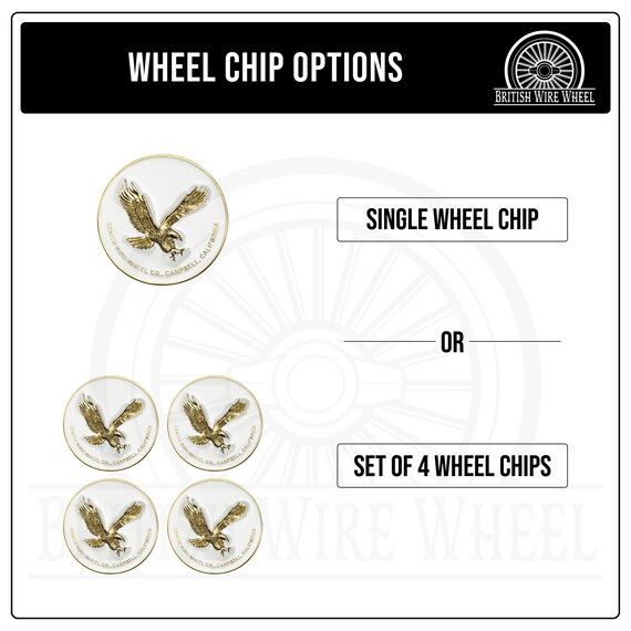Zenith Gold Original Metal Wire Wheel Chip Emblems (2.25