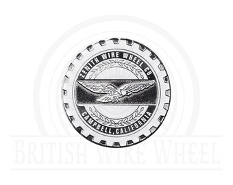 Emblemas de chip de rueda de alambre de metal blanco y cromado Zenith (2,25&quot;) para Lowriders y coches clásicos/individuales o juego de 4