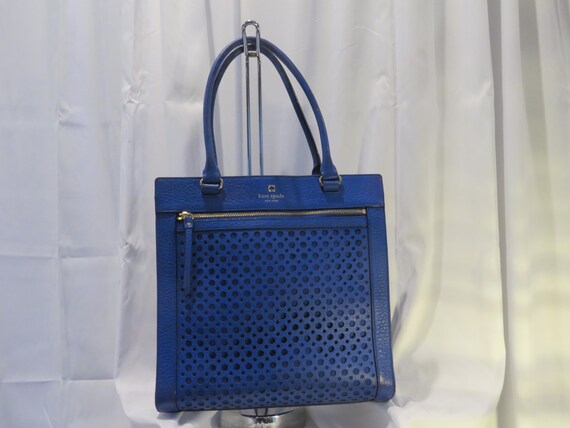 KATE SPADE Bubble Leather Tote (navy Blue)