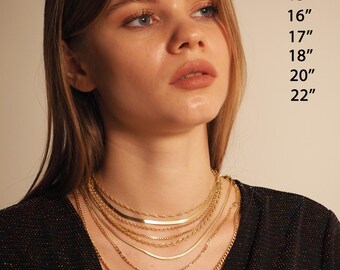 14K Gold Chain Necklace, Paperclip, Bold Cable, Box