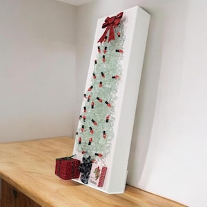 Aura Crushed Glass Christmas Tree Art – Handcrafted Canvas | Holiday Wall Decor | Unique Christmas Decoration | Variety of Colors Available