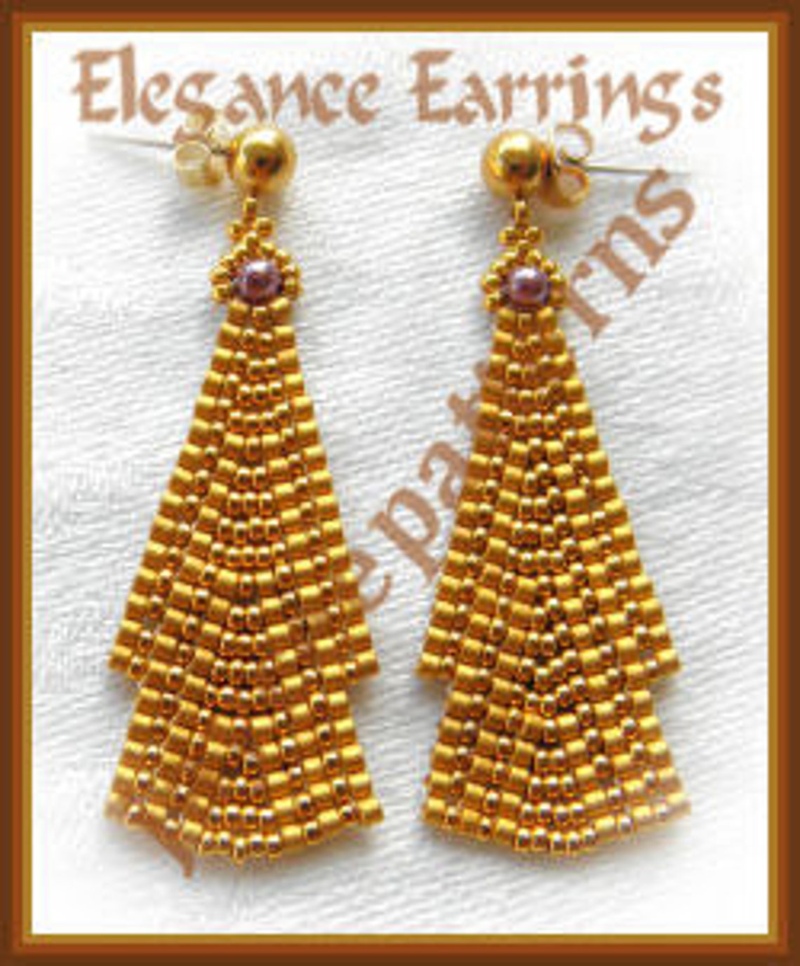 Beading Tutorial Elegance Earring Ladder Stitch Etsy