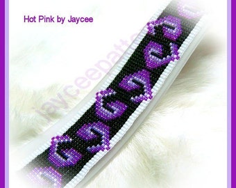 Bead Pattern - Hot Pink Bracelet - Loom stitch