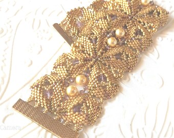 Bead Tutorial - Cerchi Bracelet - shaped peyote