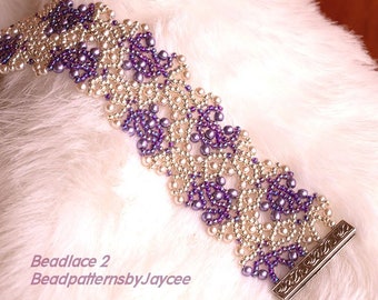 Perlenarmband Anleitung - BeadLace 2 - Netting/Lace Stitch