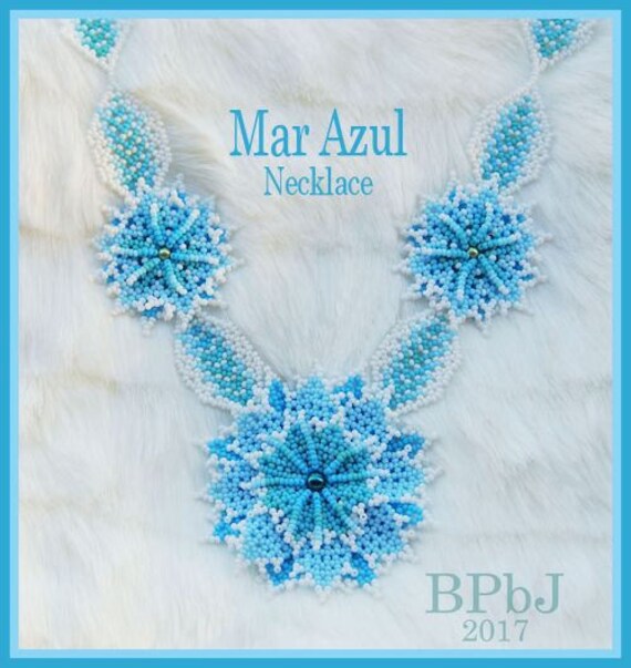 Bead Tutorial - Mar Azul Necklace - Huichol beadwork