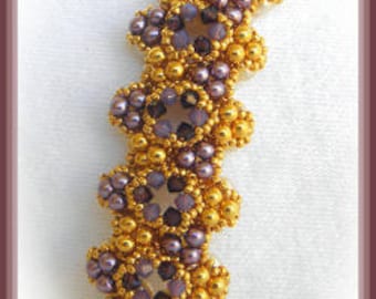 Beaded Bracelet Tutorial - Double pearl - Triangle weave