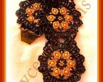 Beading Tutorial - Estrella Negra Bracelet - Netting stitch