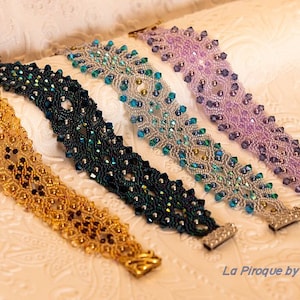 Perlenarmband Anleitung - La Pirogue - Lace Stich