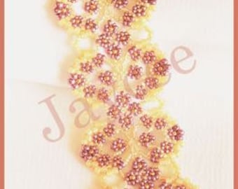 Beading Tutorial - Fiori Bracelet - peyote and netting stitch