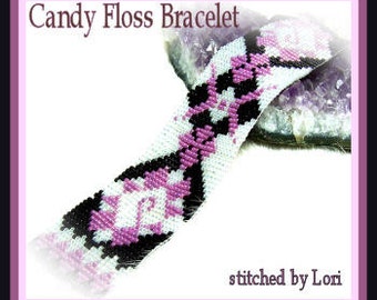 Bead Pattern - Candy Floss bracelet - Loom stitch