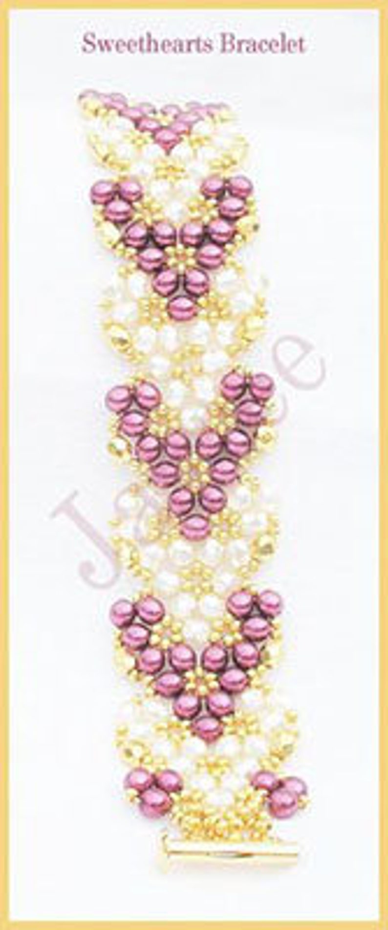 Beading Tutorial Sweethearts bracelet Triangle weave image 1