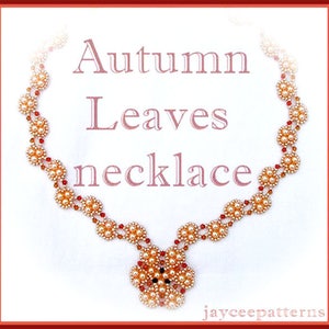 Beading Tutorial - Autumn Leaves necklace - Triangle Weave