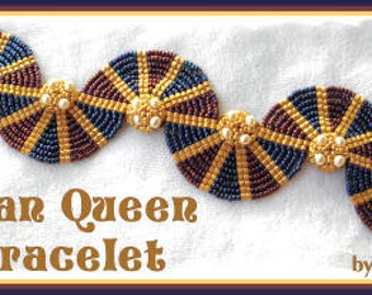Beading Tutorial - Egyptian Queen bracelet - ladder stitch