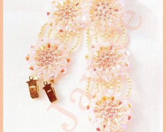 Beading Tutorial - Crystal Fire Bracelet - Netting stitch